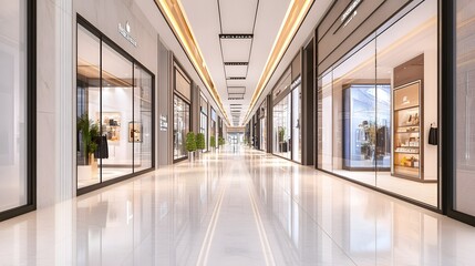 Elegant Modern Shopping Mall Corridor Design