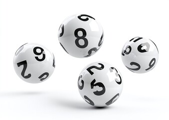 Lottery Balls in Motion: A 3D Render of Fortunate Numbers