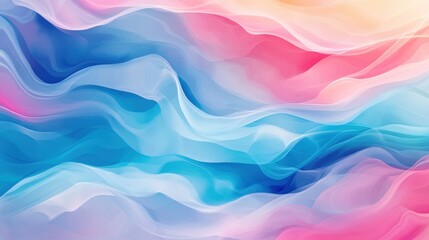 Obraz premium Colorful Swirl Waves of Pink, Blue, and Soft Pastel Tones in Motion
