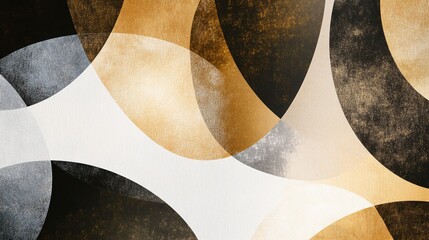 Abstract Design with Curves and Shapes in Earthy Tones and Texture