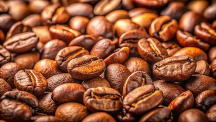 Fototapeta premium Scattered Coffee Beans: Minimalist Ground Coffee Photo