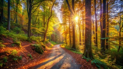 Obraz premium Scenic Hiking Trail: Calorie Burning Landscape Photography