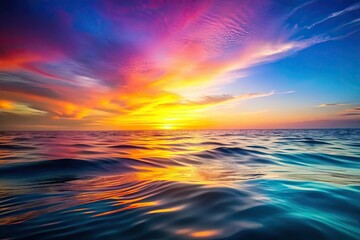 Obraz premium Vibrant ocean hues create an abstract backdrop, ideal for design projects needing a chromatic burst.