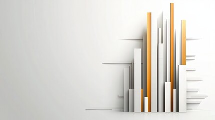 Minimalist refinery tower icon featuring a sleek vertical design and geometric sections on a white background