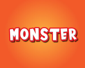 3d render of monstar text