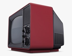 Obraz premium Retro TV design evokes nostalgia for past entertainment eras