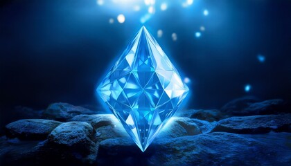 Obraz premium 幻想的な宝石のイラスト、バランスの良い配置、スタイリッシュなグラフィック、かっこいい背景画像 Generated by AI