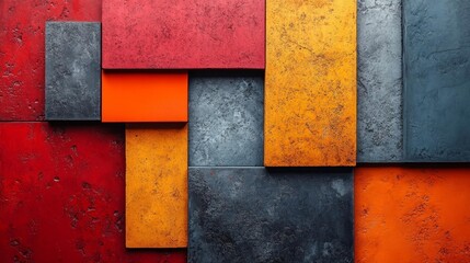Colorful Abstract Textured Blocks. Generative AI
