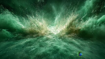 Magnetic Field Effect on Green Background for Chroma Key Applications. Generative AI