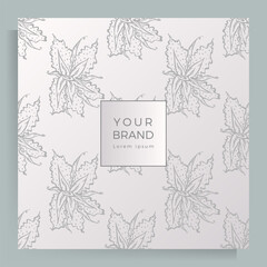 Cover design for menu, wedding invitation, booklet, portfolio, catalog. Elegant template with an original handmade floral pattern.