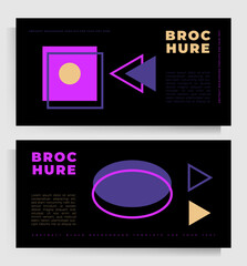 Cover design for brochure, flyer, folder, and poster. Set of vector geometric templates.