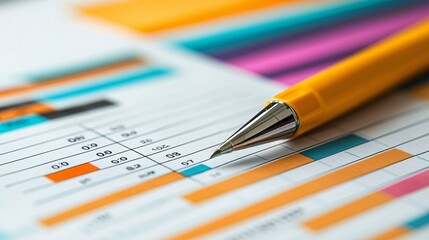 Fototapeta premium Debt repayment strategy explained with a diagram on a flipchart Stock Photo with side copy space
