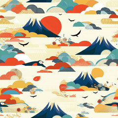 pattern with mountain 