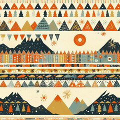 pattern with triangles mountain 
