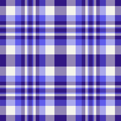 Tidy seamless fabric tartan, up check textile background. Teenager vector texture pattern plaid in indigo and pastel colors.