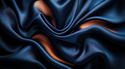Obraz premium A close-up of smooth, flowing fabric showcasing rich textures and subtle colors.