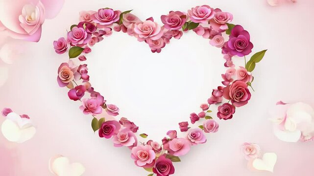 Whirling pink rose petals form stunning art shaped pattern ideal creating elegant visuals romantic celebrations greetings