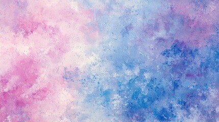 Abstract Pink and Blue Textured Painting