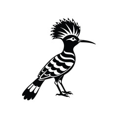 hoopoe bird silhouette.eps