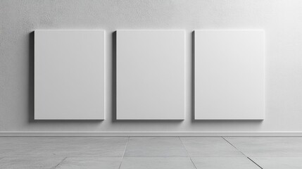Blank Minimalist Posters on Wall. Generative AI