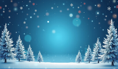 christmas background with tree