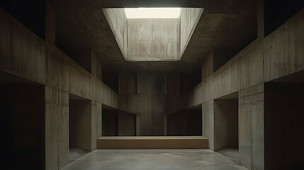 Obraz premium 薄暗いコンクリートの部屋