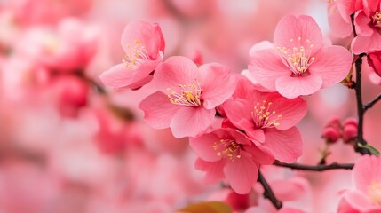 Fototapeta premium Vibrant Pink Floral Blooms in Spring for Colorful and Cheerful Designs