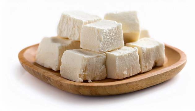 milk powder barfi also referred to as mava burfi isolated on white background