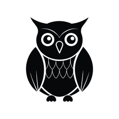 owl black flat icon.eps
