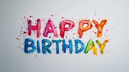 Colorful Happy Birthday Celebration Text Design