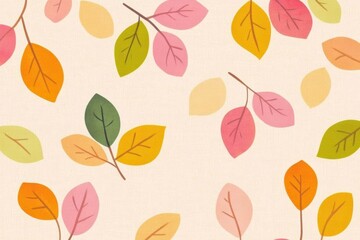 Fototapeta premium Colorful autumn leaves on a light background, perfect for seasonal designs and nature-themed projects.