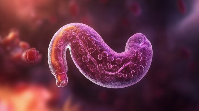 Microscopic View of a Trypanosoma Cruzi Parasite Detailed 3D Render of a Chagas Disease Pathogen