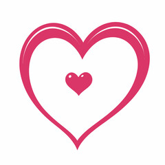 Simple Pink Heart Icon for Valentine's Day or General Use