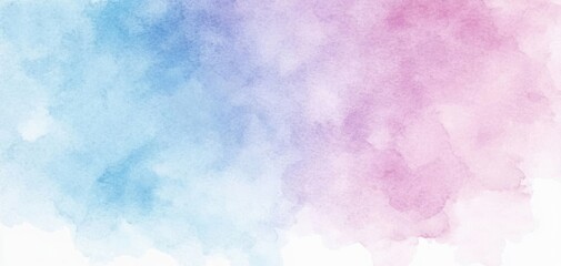 Fototapeta premium Beautiful watercolor abstract background blending soft blue and pink hues, perfect for artistic projects and designs.