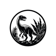 round dinosaur in circle.eps