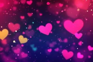 A vibrant background filled with colorful hearts, perfect for conveying love and affection in various designs.