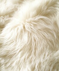 Soft white wool texture showcasing natural fibers in close-up view
