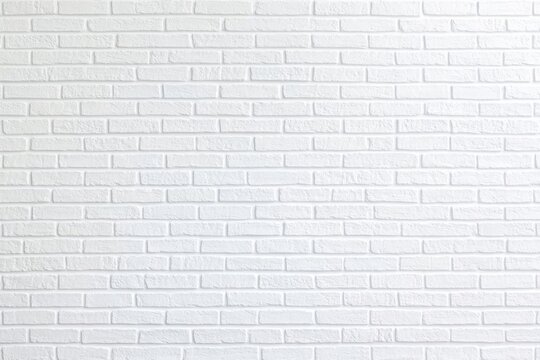 Fototapeta Clean, textured white brick wall background ideal for design projects and photography, offering timeless elegance.
