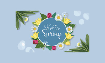 Obraz premium Modern vector-style illustration of a spring-themed design, easily editable.
