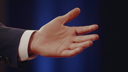 A Man's Open Hand: Gesture of Offering, Help, and Support