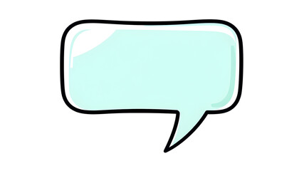 Naklejka premium Message bubble cartoon icon illustration on white background.&nbsp;Generative AI