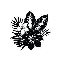 tropical flowers and leaves.eps