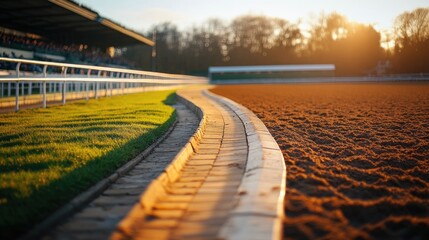 Fototapeta premium Race Track Pathway Sunset Golden Hour View