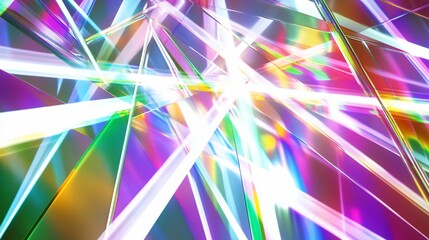 Abstract vibrant colorful glowing glass lines and shapes.