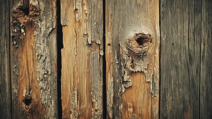 Naklejka premium Rustic Weathered Wood Texture: A Grunge Background of Aged Wooden Planks