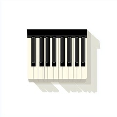 Fototapeta premium minimalist piano. Minimalist Piano Design in Modern Living Room Elegant and Simple Piano for Contemporary Spaces