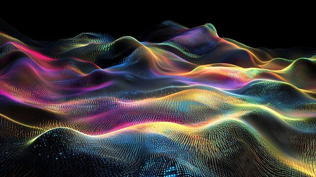 An abstract visualization of quantum bits and entanglement in a digital environment 