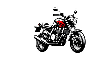 Motorcycle logo design on white background. Generative AI