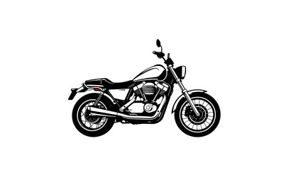 Fototapeta premium Motorcycle logo design on white background. Generative AI