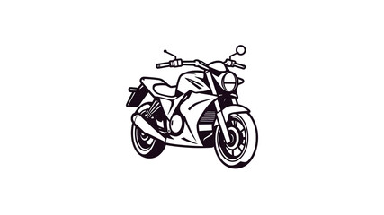 Motorcycle logo design on white background. Generative AI